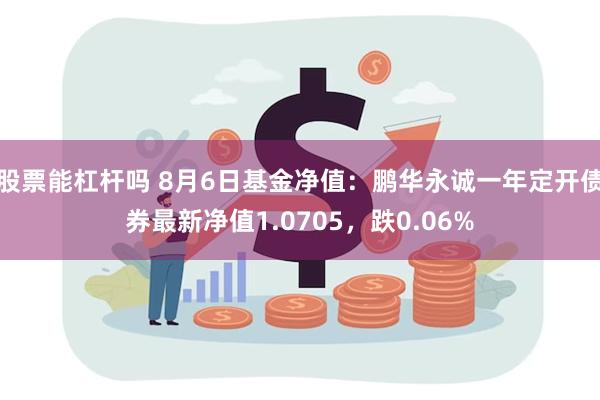 股票能杠杆吗 8月6日基金净值：鹏华永诚一年定开债券最新净值1.0705，跌0.06%