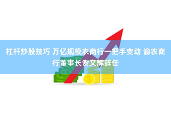 杠杆炒股技巧 万亿规模农商行一把手变动 渝农商行董事长谢文辉辞任