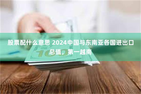 股票配什么意思 2024中国与东南亚各国进出口总值，第一越南